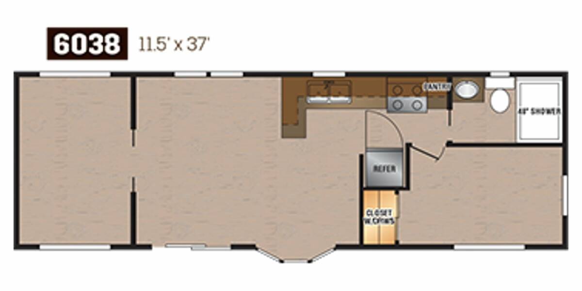 2017 Kropf Lakeside LE Super Loft 6038B Park Model at Lakeland RV Center STOCK# 3202 Floor plan Layout Photo