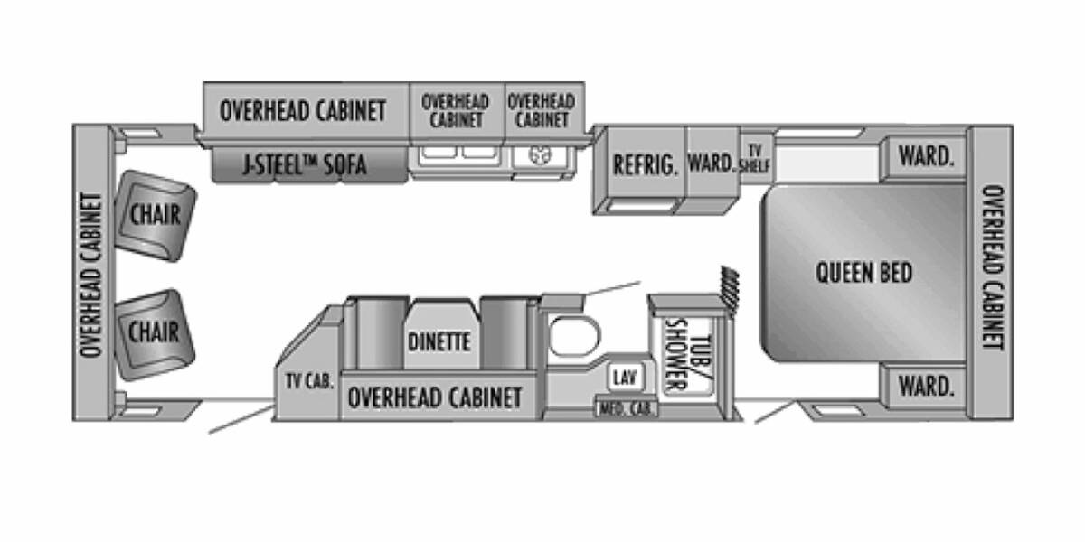 2006 Jayco Jay Feather LGT 29N Travel Trailer at Lakeland RV Center STOCK# 3116 A Floor plan Layout Photo
