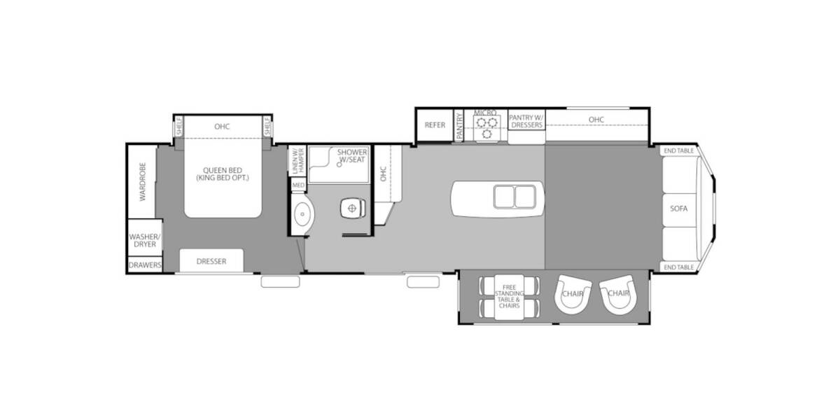 2014 Cedar Creek Cottage 40CCK Travel Trailer at Lakeland RV Center STOCK# 3301-A Floor plan Layout Photo