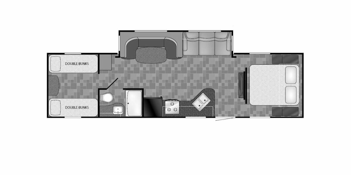 2012 Heartland North Country 30BHS Travel Trailer at Lakeland RV Center STOCK# 3300A Floor plan Layout Photo