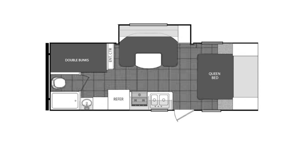 2013 Prime Time Tracer AIR 240AIR Travel Trailer at Lakeland RV Center STOCK# C2018-02 Floor plan Layout Photo