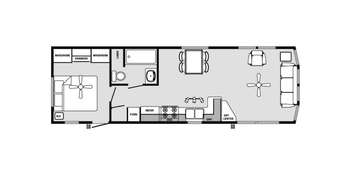 2015 Quailridge Park Model Non-Loft 39FLSK Park Model at Lakeland RV Center STOCK# 3330 Floor plan Layout Photo