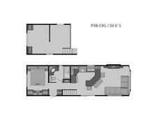 2023 Canterbury Parkvue P38 CKL SL Park Model at Lakeland RV Center STOCK# 3738 Floor plan Image