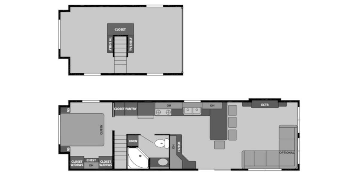 2023 Canterbury Parkvue P38 SKLL SL Park Model at Lakeland RV Center STOCK# 3751 Floor plan Layout Photo