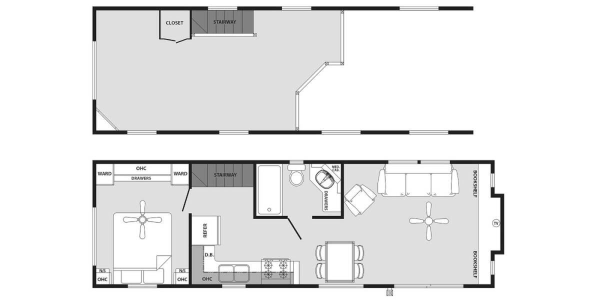 2023 Quailridge Park Model Loft 39CBDL Park Model at Lakeland RV Center STOCK# 3777 Floor plan Layout Photo
