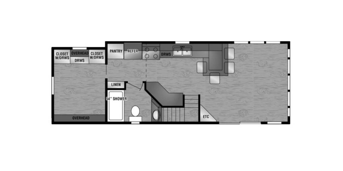 2023 Kropf Island 6128WD Park Model at Lakeland RV Center STOCK# 3797 Floor plan Layout Photo