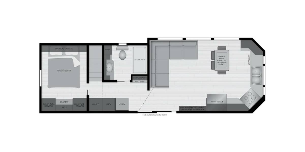 2023 Kropf Island 6265KRWD Park Model at Lakeland RV Center STOCK# 3793 Floor plan Layout Photo