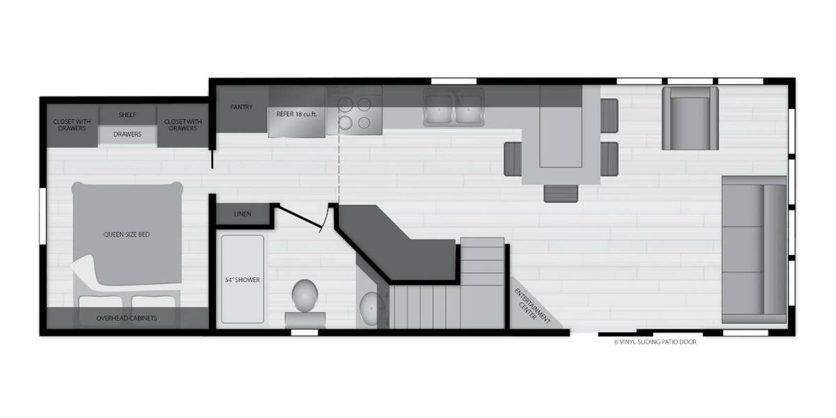 2024 Kropf Island 6128WD Park Model at Lakeland RV Center STOCK# 3832 Floor plan Layout Photo