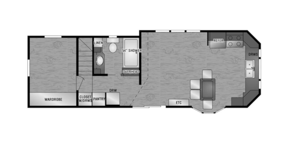 2024 Kropf Island 4565C Park Model at Lakeland RV Center STOCK# 3852 Floor plan Layout Photo