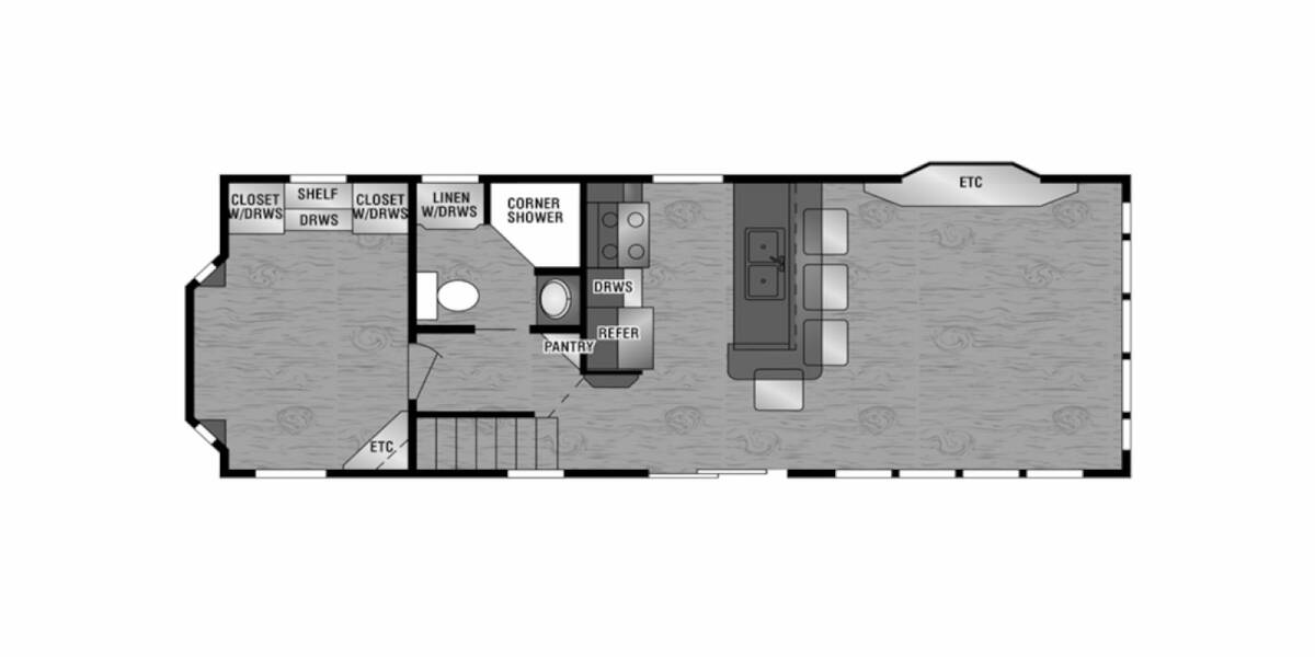 2020 Kropf Island 4716 Park Model at Lakeland RV Center STOCK# 3477 Floor plan Layout Photo
