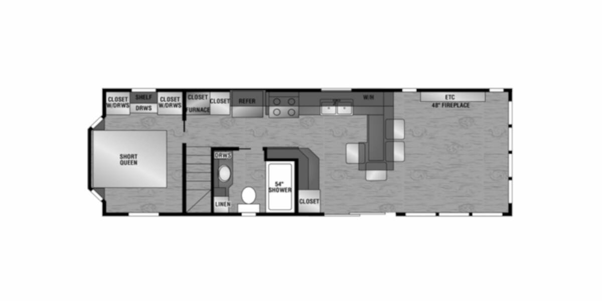 2020 Kropf Island 4720BR Park Model at Lakeland RV Center STOCK# 3503 Floor plan Layout Photo