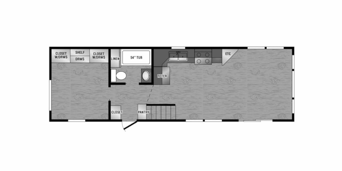 2021 Kropf Lakeside LE 8113 Park Model at Lakeland RV Center STOCK# 3519 Floor plan Layout Photo