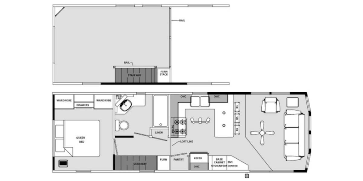2021 Quailridge Park Model Loft 39UKL Park Model at Lakeland RV Center STOCK# 3569 Floor plan Layout Photo
