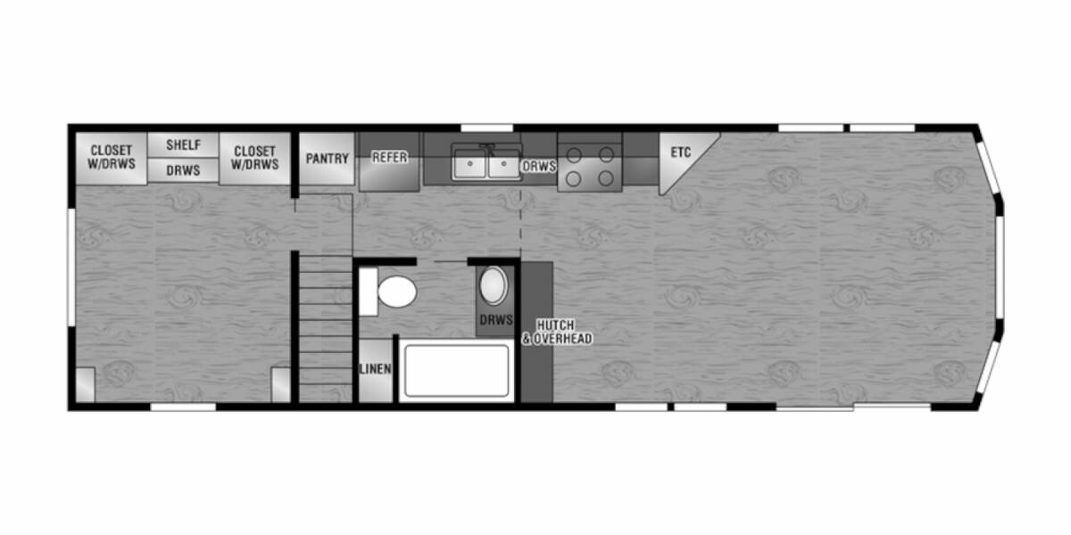2020 Kropf Lakeside LE 8043KLE Park Model at Lakeland RV Center STOCK# 3478 Floor plan Layout Photo