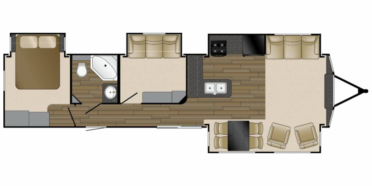 2016 Heartland Lakeview 41FBHL Travel Trailer at Lakeland RV Center STOCK# 3270A Floor plan Layout Photo