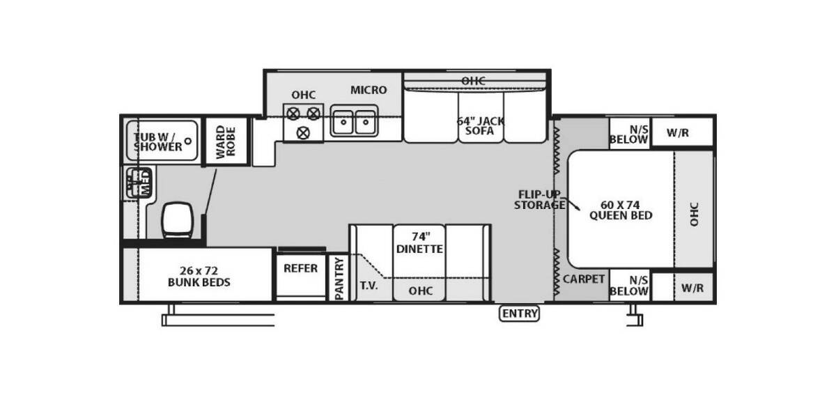 2013 Rockwood Ultra Lite 2601SS Travel Trailer at Lakeland RV Center STOCK# 3368A Floor plan Layout Photo