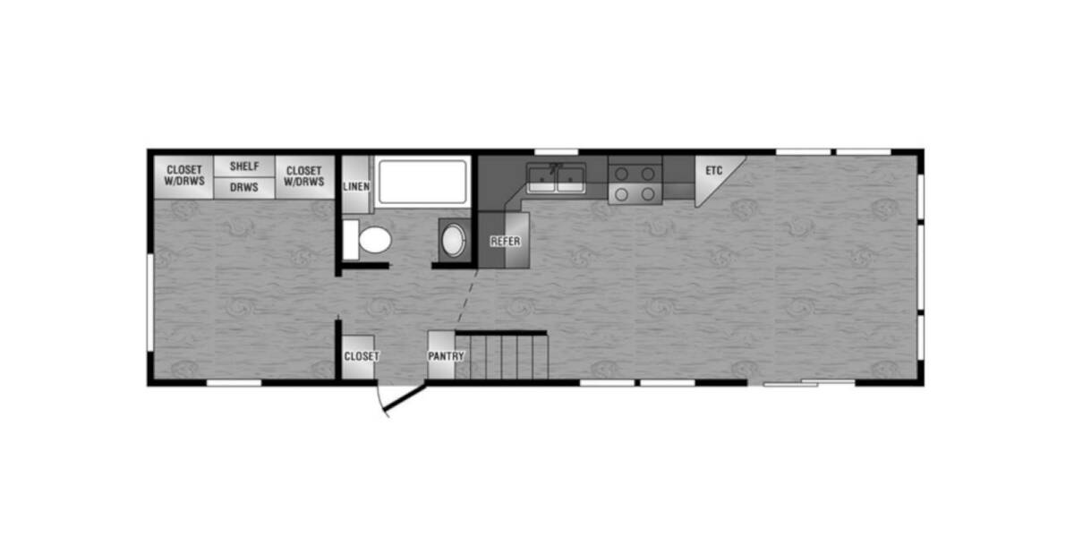 2020 Kropf Lakeside LE 8113 Park Model at Lakeland RV Center STOCK# 3437 Floor plan Layout Photo