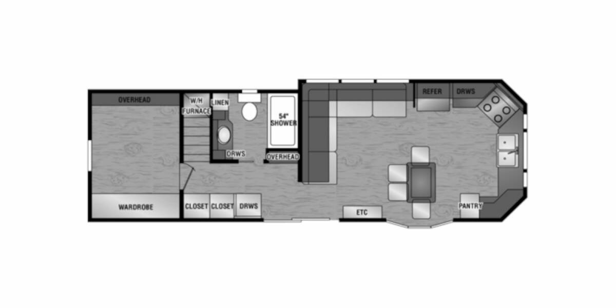 2020 Kropf Island 6244 SUPER DBL LOFT Park Model at Lakeland RV Center STOCK# 3443 Floor plan Layout Photo