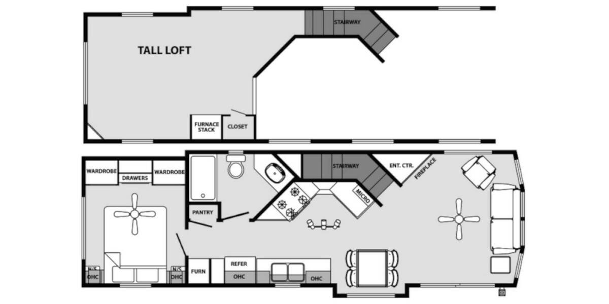 2020 Quailridge Park Model Loft 39ASL Park Model at Lakeland RV Center STOCK# 3459 Floor plan Layout Photo