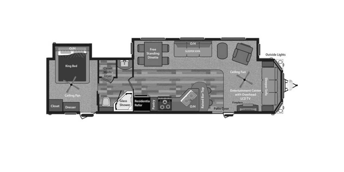 2015 Keystone Retreat Destination Trailer 39FDEN Travel Trailer at Lakeland RV Center STOCK# 3485A Floor plan Layout Photo