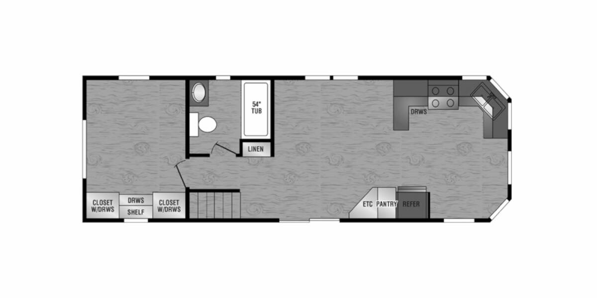 2021 Kropf Lakeside LE 8135 Park Model at Lakeland RV Center STOCK# 3531 Floor plan Layout Photo