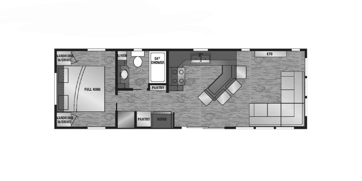 2021 Kropf Island 6327K Park Model at Lakeland RV Center STOCK# 3592 Floor plan Layout Photo