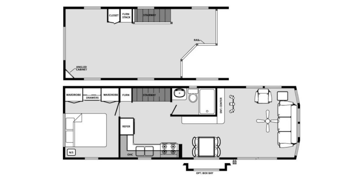 2021 Quailridge Park Model Loft 39CBDL Park Model at Lakeland RV Center STOCK# 3539 Floor plan Layout Photo