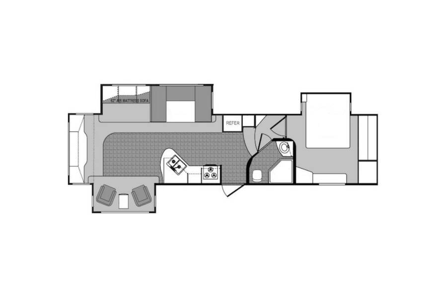 2013 Dutchmen Denali 310RES  at Lakeland RV Center STOCK# 3580A Floor plan Layout Photo
