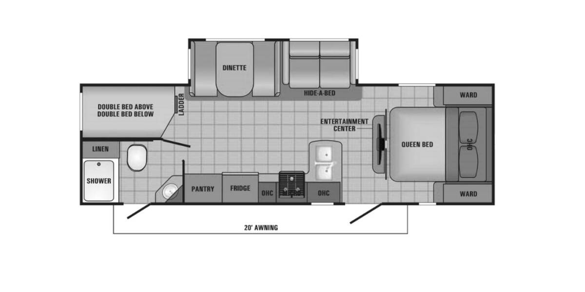 2017 Starcraft Launch Grand Touring 299BHS Travel Trailer at Lakeland RV Center STOCK# 3547A Floor plan Layout Photo