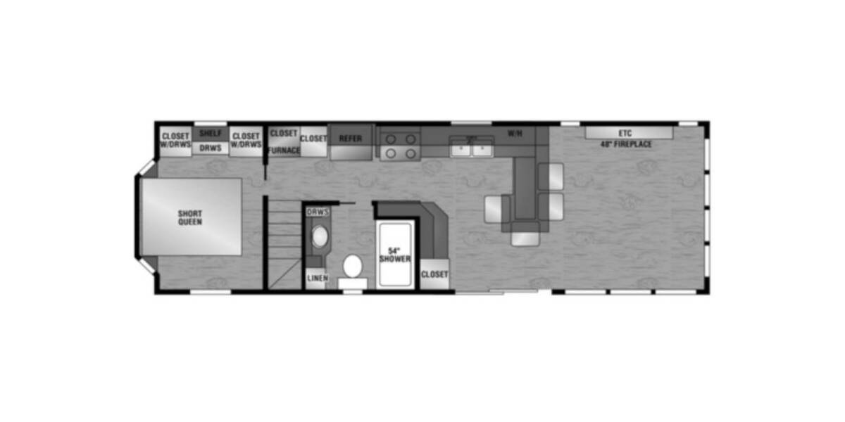 2021 Kropf Island 4720BR Park Model at Lakeland RV Center STOCK# 3610 Floor plan Layout Photo