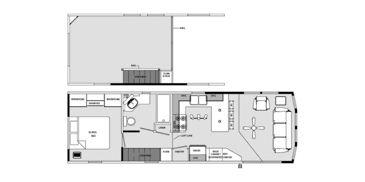 2022 Quailridge Park Model Loft 39UKL Park Model at Lakeland RV Center STOCK# 3631 Floor plan Layout Photo