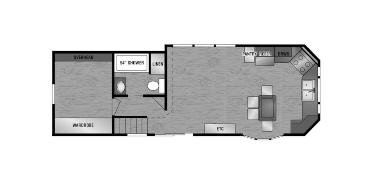 2022 Kropf Island 6126B Park Model at Lakeland RV Center STOCK# 3634 Floor plan Layout Photo