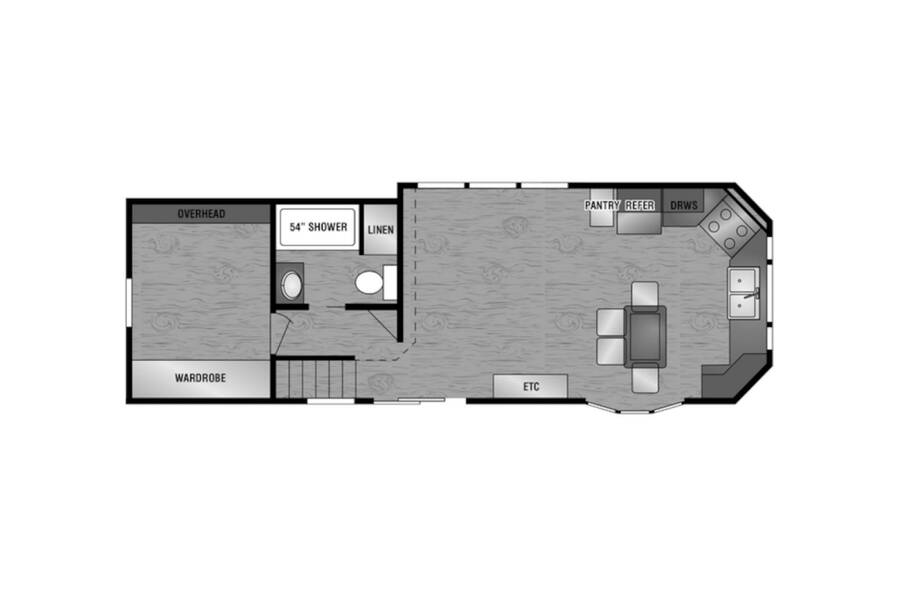 2022 Kropf Island 6126B Park Model at Lakeland RV Center STOCK# 3634 Floor plan Layout Photo