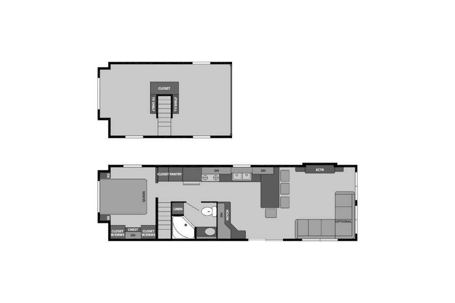 2022 Canterbury Parkvue P38 SKLL SL Park Model at Lakeland RV Center STOCK# 3627 Floor plan Layout Photo