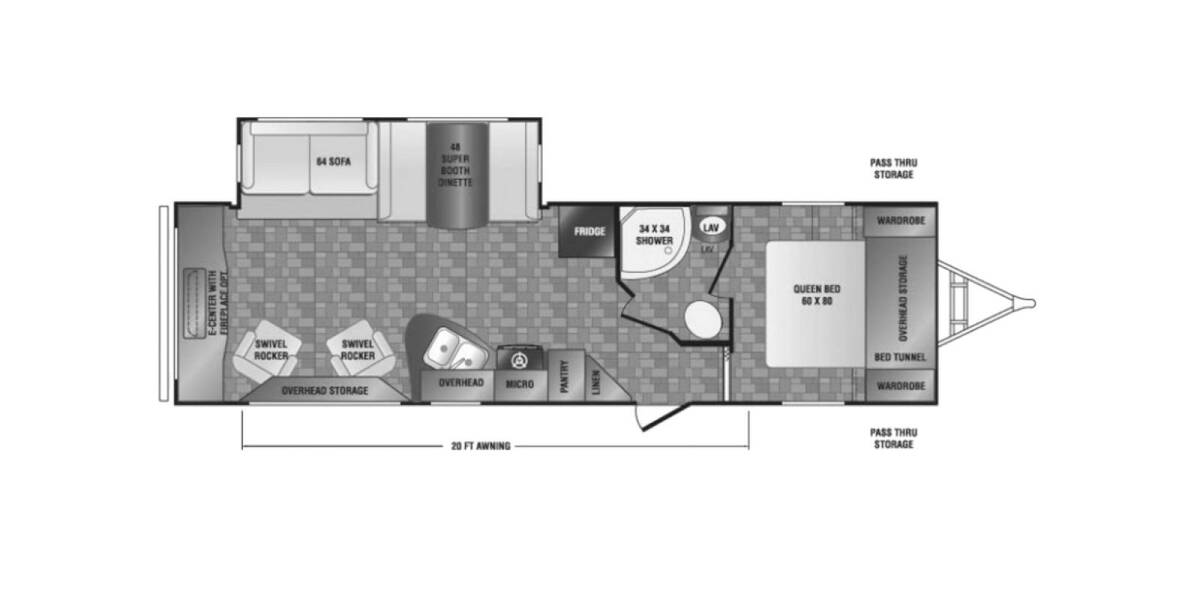 2013 Crossroads Sunset Trail Reserve 30RE Travel Trailer at Lakeland RV Center STOCK# 3627A Floor plan Layout Photo