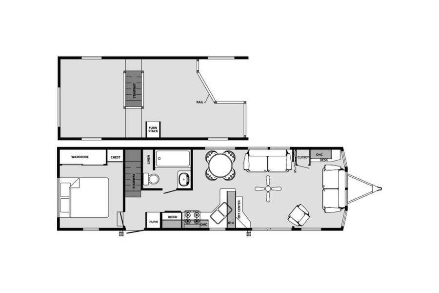 2022 Forest River Summit 40TLFD Park Model at Lakeland RV Center STOCK# 3669 Floor plan Layout Photo