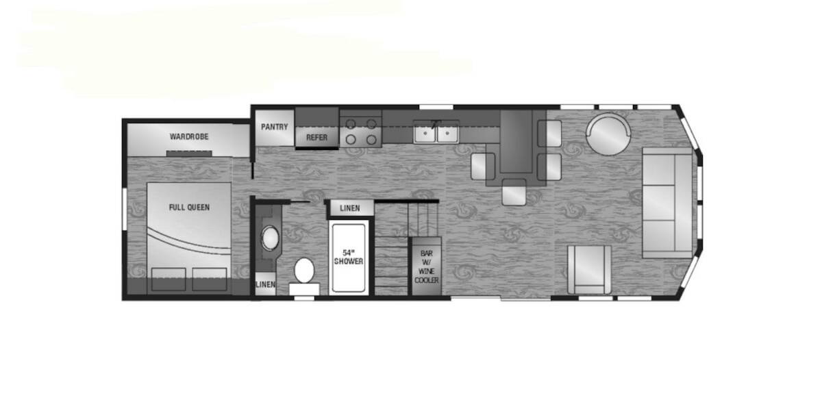 2022 Kropf Island 6267SWD Park Model at Lakeland RV Center STOCK# 3676 Floor plan Layout Photo