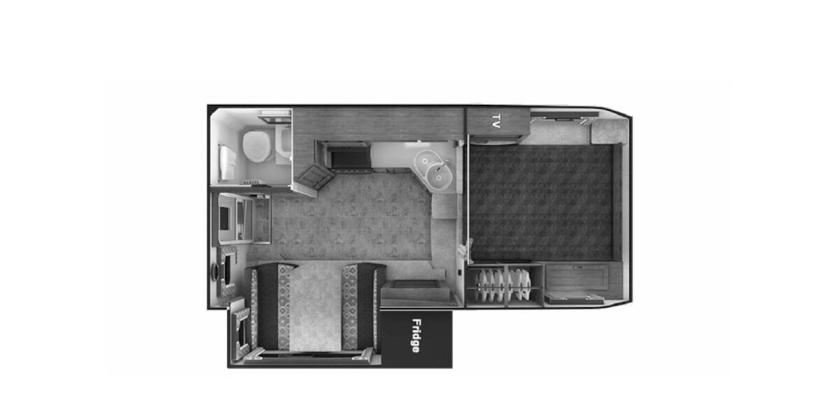 2016 Lance Long Bed 995 Truck Camper at Lakeland RV Center STOCK# TC1 Floor plan Layout Photo