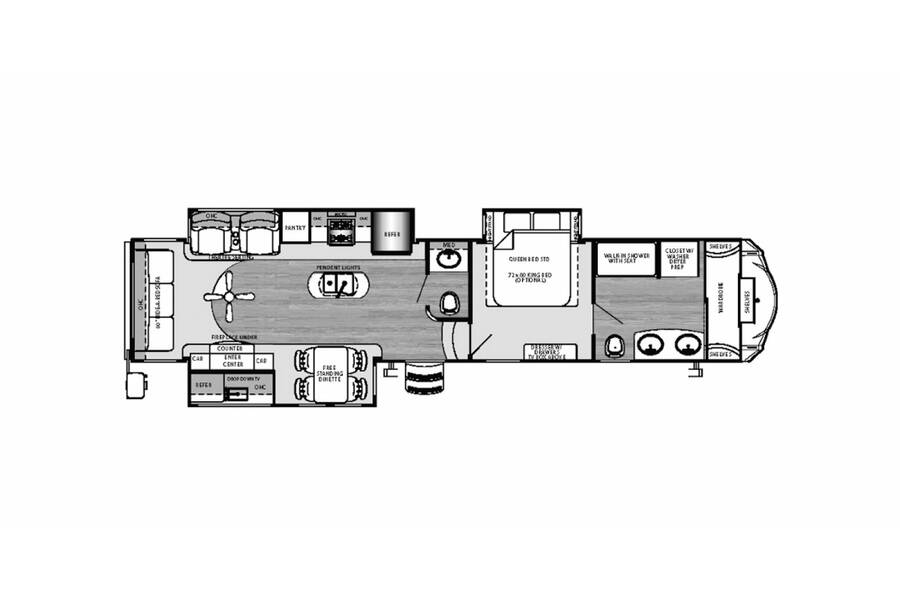 2016 Sierra 378FB Fifth Wheel at Lakeland RV Center STOCK# 3673A Floor plan Layout Photo