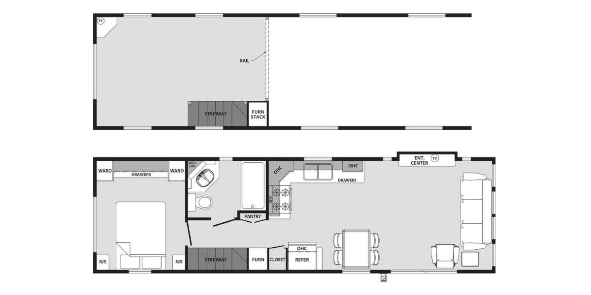 2022 Quailridge Park Model Loft 40MLFD Park Model at Lakeland RV Center STOCK# 3709 Floor plan Layout Photo