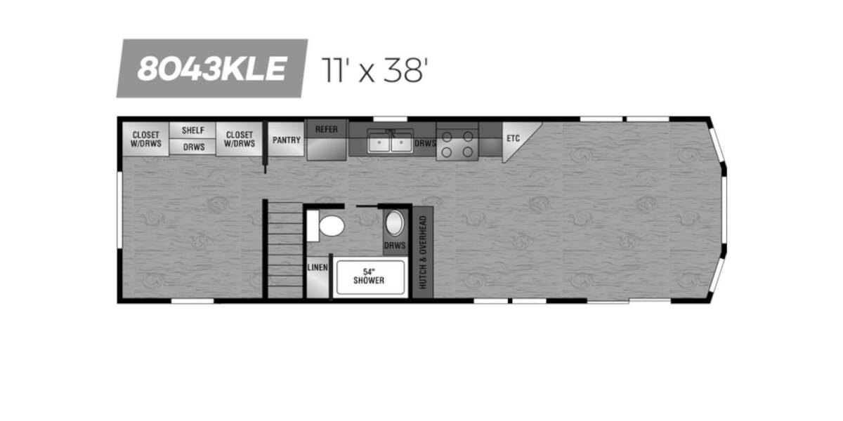 2023 Kropf Lakeside LE Super Loft 8043KLEO Park Model at Lakeland RV Center STOCK# 3714 Floor plan Layout Photo