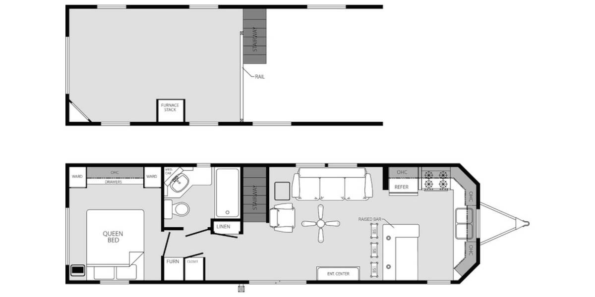 2023 Quailridge Park Model Loft 40CKFFL Park Model at Lakeland RV Center STOCK# 3720 Floor plan Layout Photo
