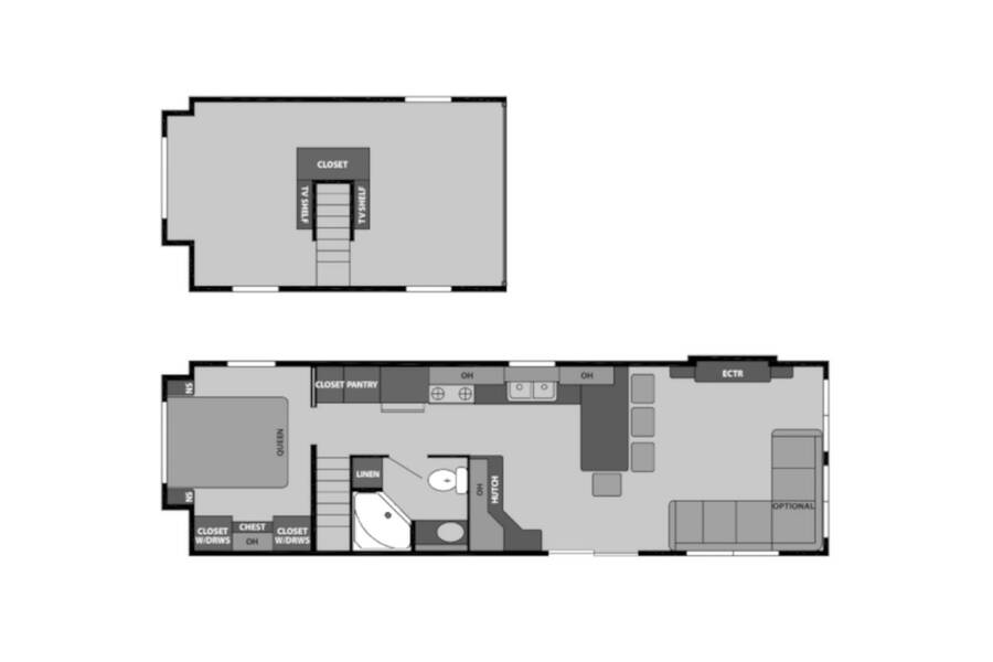 2023 Canterbury Parkvue P38 SKLL SL Park Model at Lakeland RV Center STOCK# 3737 Floor plan Layout Photo