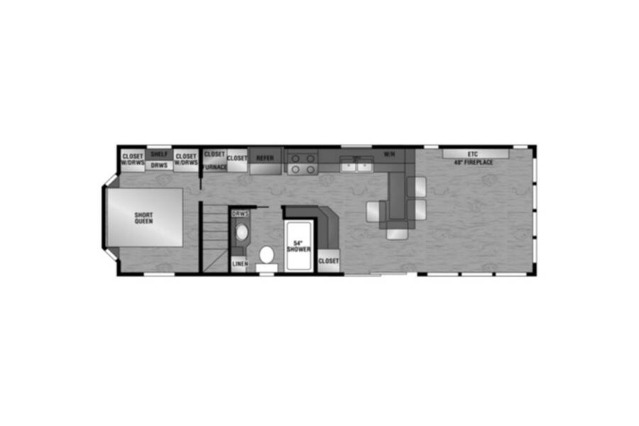2023 Kropf Island 4720BRWD Park Model at Lakeland RV Center STOCK# 3744 Floor plan Layout Photo