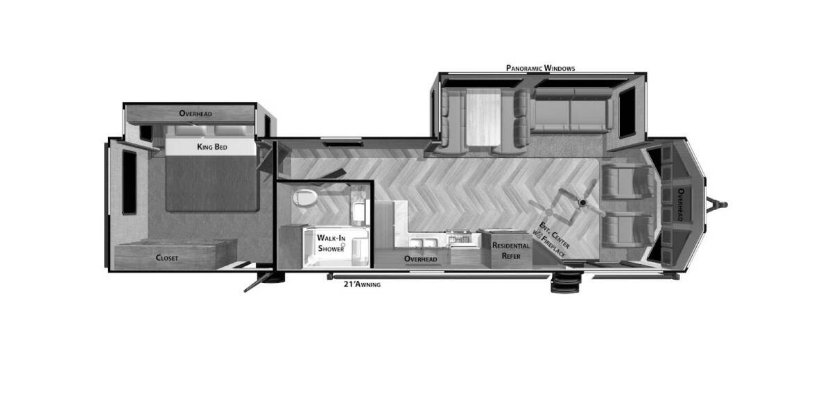2020 Wildwood Lodge 353FLFB Travel Trailer at Lakeland RV Center STOCK# 3710A Floor plan Layout Photo