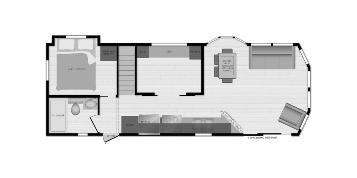 2023 Kropf Island 6361 Park Model at Lakeland RV Center STOCK# 3778 Floor plan Layout Photo