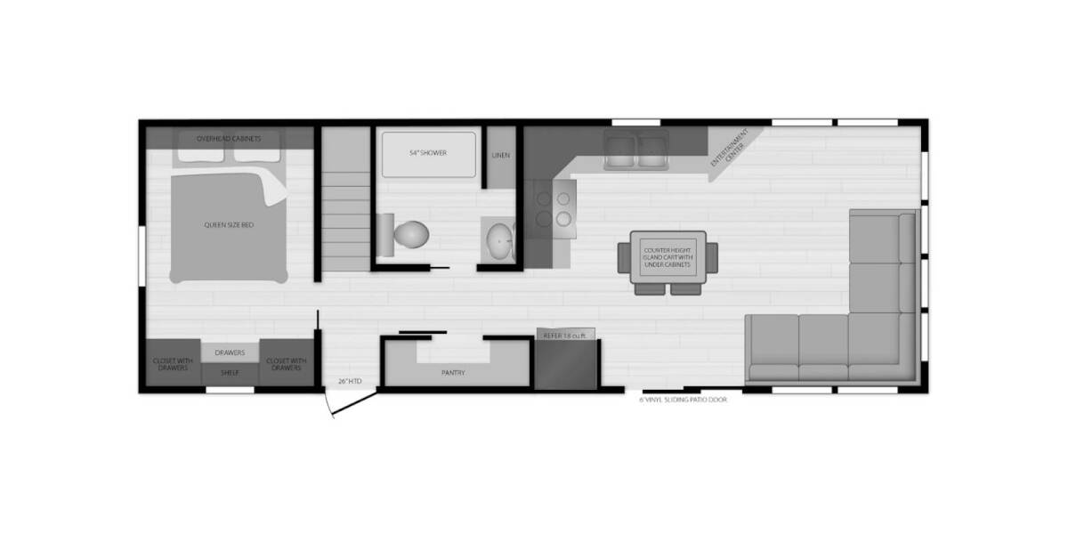 2023 Kropf Island 6215WD Park Model at Lakeland RV Center STOCK# 3803 Floor plan Layout Photo