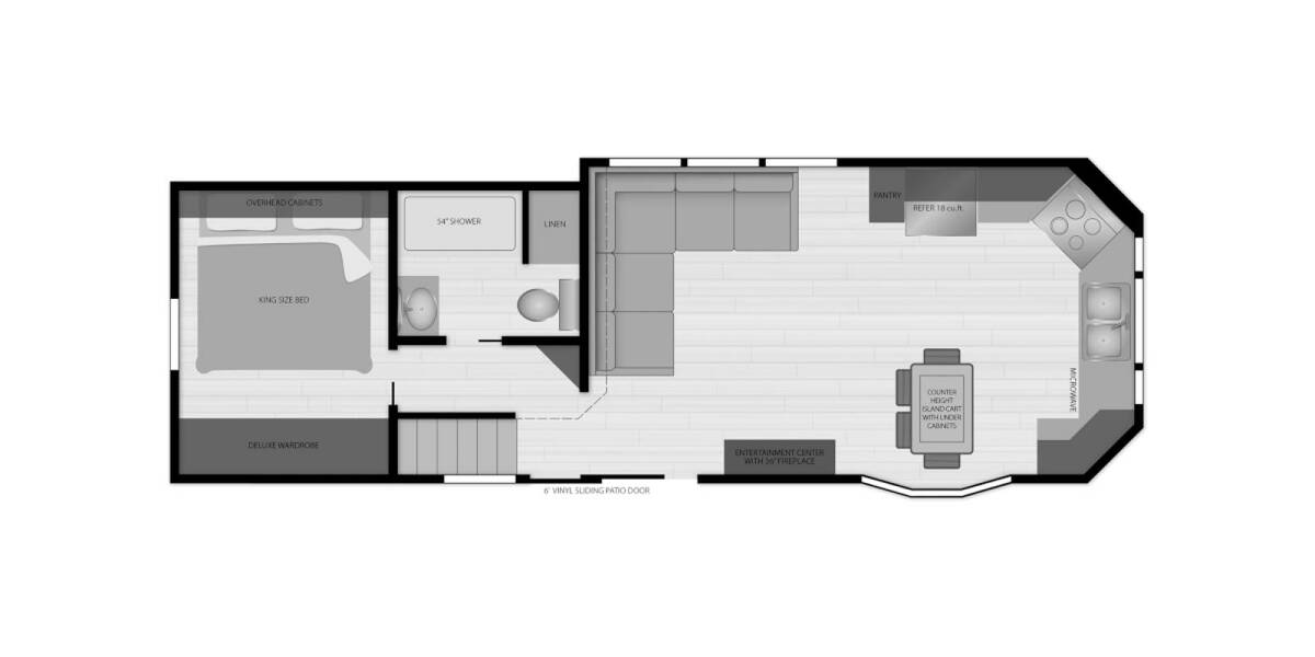 2023 Kropf Island 6178AK Park Model at Lakeland RV Center STOCK# 3806 Floor plan Layout Photo