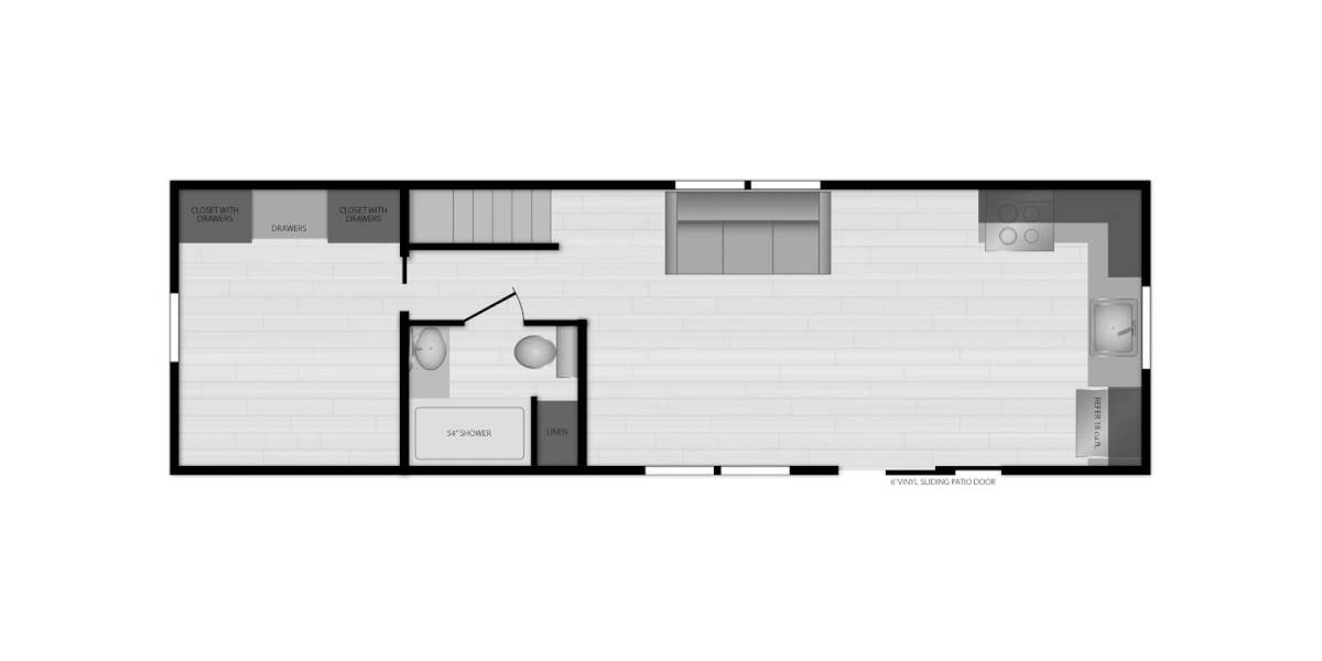 2024 Kropf Canvas Series 7001 Park Model at Lakeland RV Center STOCK# 3815 Floor plan Layout Photo