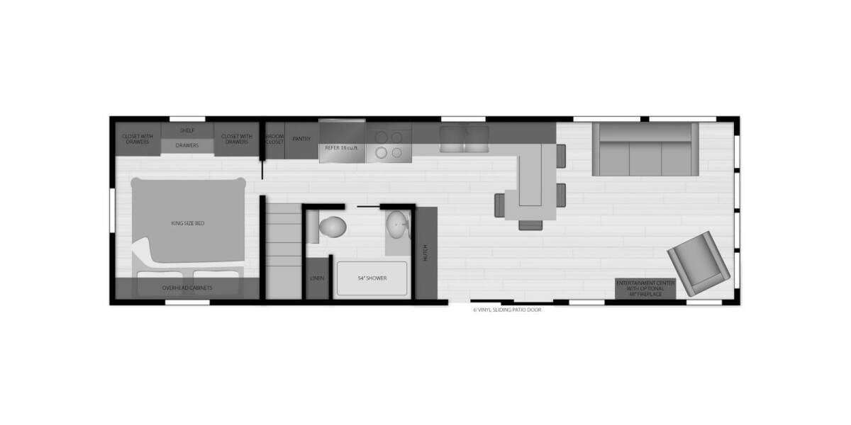 2024 Kropf Lakeside LE Super Loft 8104BKWD Park Model at Lakeland RV Center STOCK# 3816 Floor plan Layout Photo